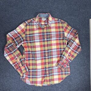 J.Crew Shirt Mens Medium Multicolor Plaid Tailored Fit Long Sleeve Button Up